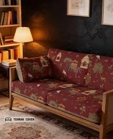کاور مبل پارچه‌ای دو رنگ