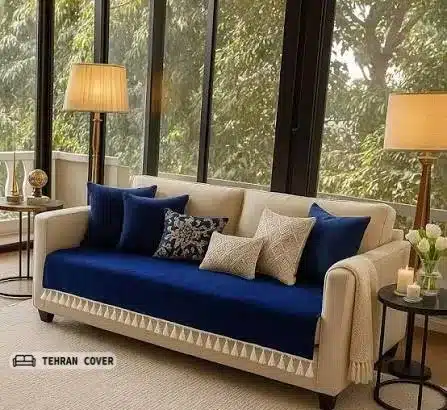 کاور مبل پارچه‌ای دو رنگ